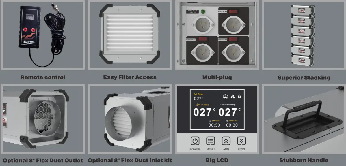 ALORAIR MaxFireDry 200 Heater Electric Heat Drying System - 2