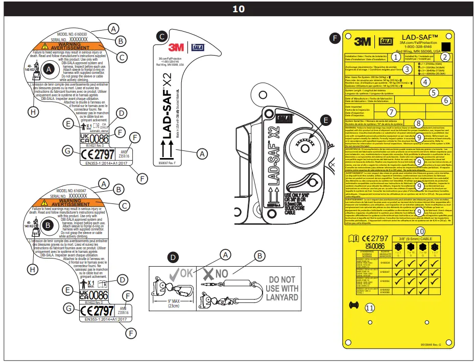 3M 5908555-Lad-Saf-X2-Vertical-Cable-Safety-Sleeve-FIG-9