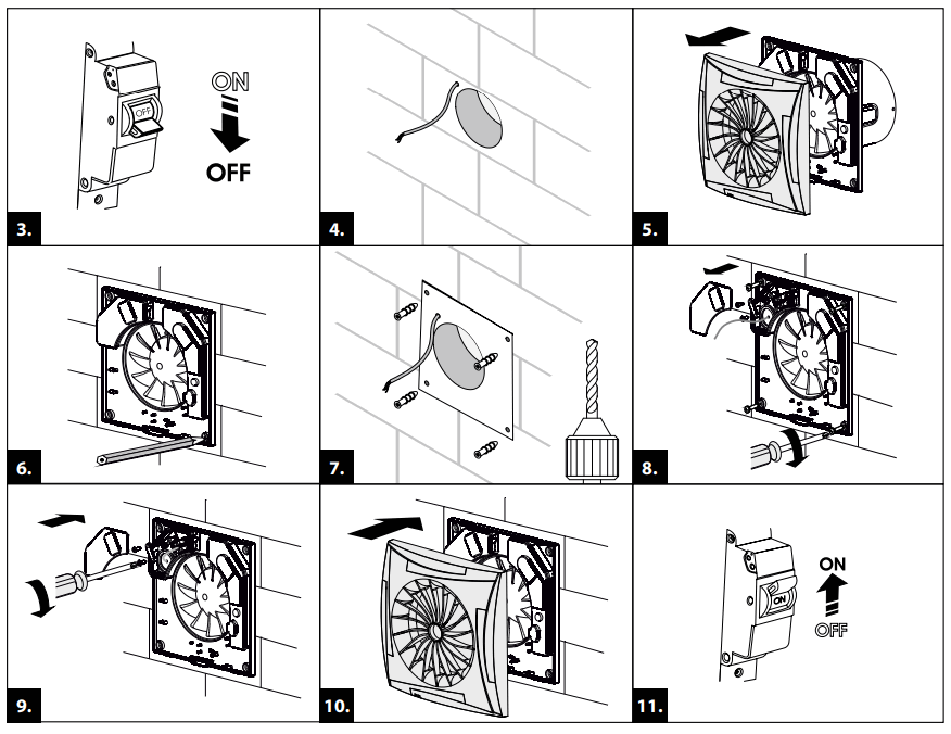 Osily OSEF100-Z1H Ventilation Zone 1 Extractor Fan - fig 1