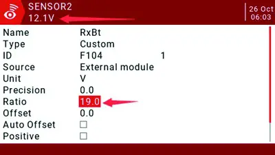 R168 Receiver - Ensure you calibrate the voltage of the sensor