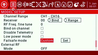 R168 Receiver - Setting Fail-safe