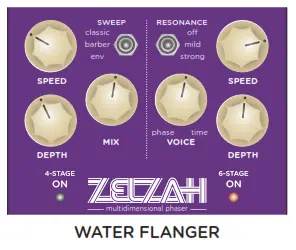 strymon ZELZAH Multidimensional Phaser - SAMPLE SETTINGS 1