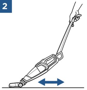 Bissell Readyclean Cordless XRT 2 in 1 Cordless Vacuum - handle forward