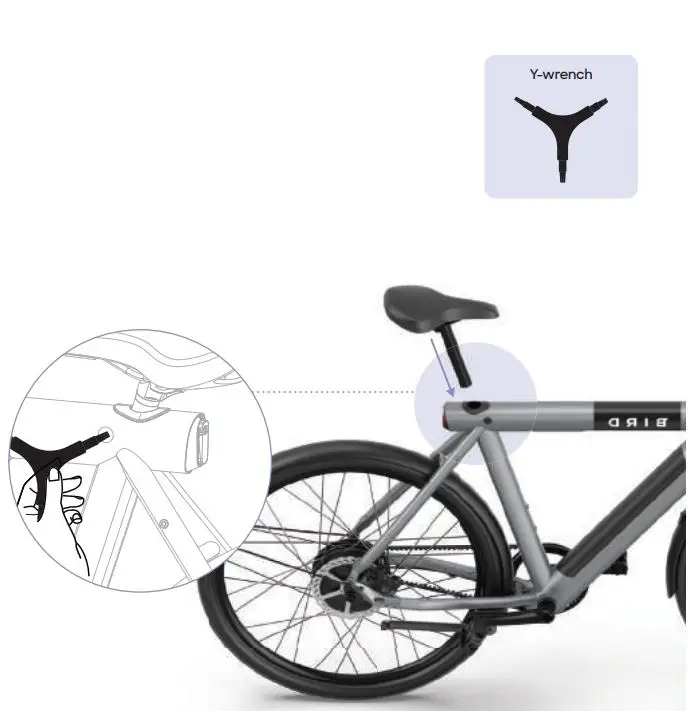 BirdBike RSBRS02A Power Assisted Electric Bike User Manual - Adjust the saddle