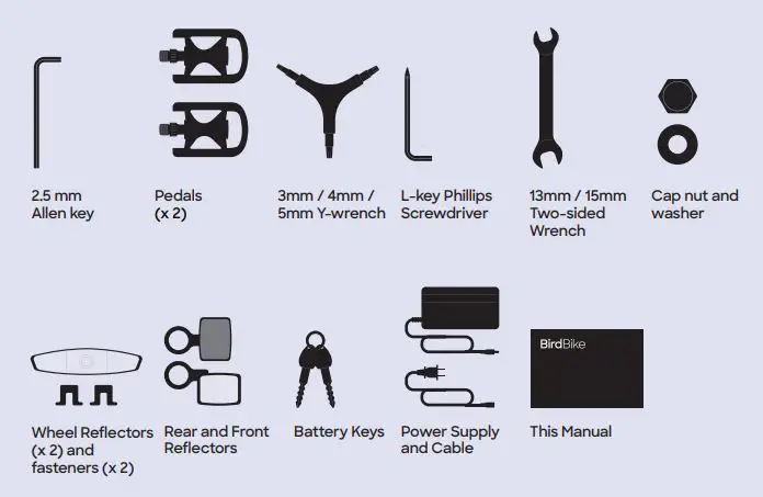 BirdBike RSBRS02A Power Assisted Electric Bike User Manual - Assembly Prep