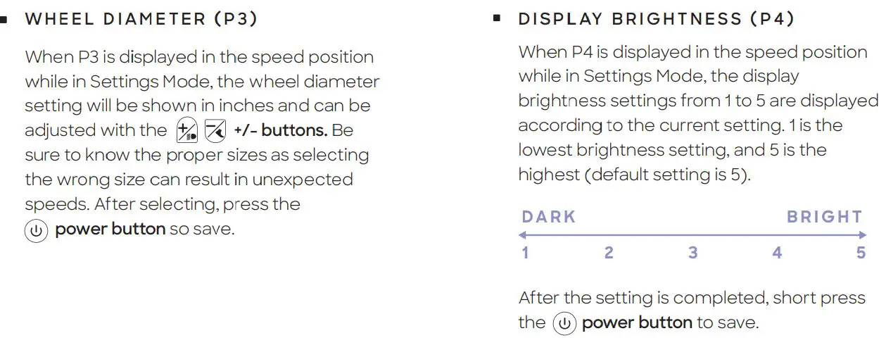 BirdBike RSBRS02A Power Assisted Electric Bike User Manual - Operating Options