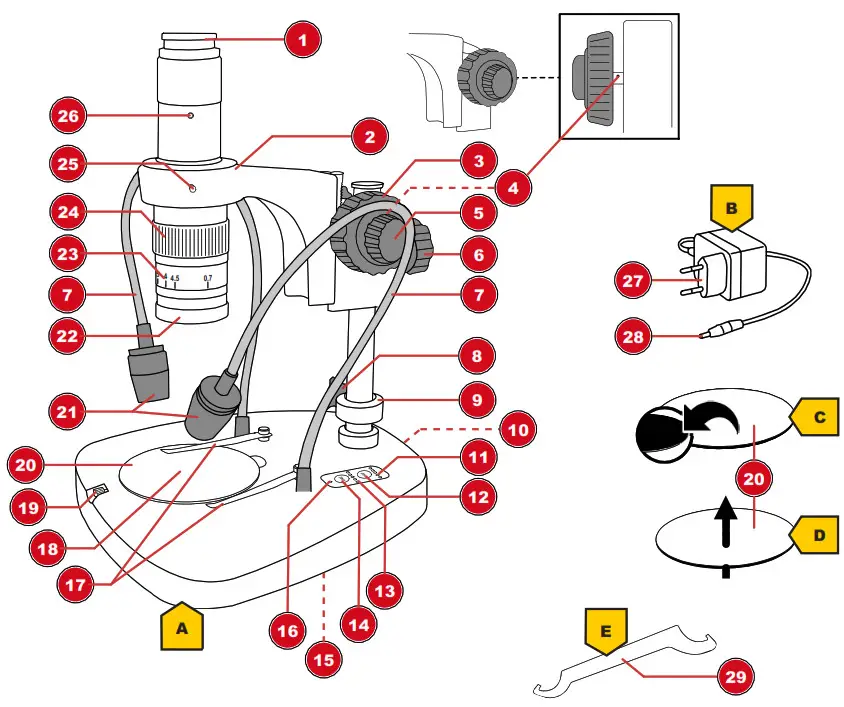 BRESSER DST 0745 Microscope -scope of delivery