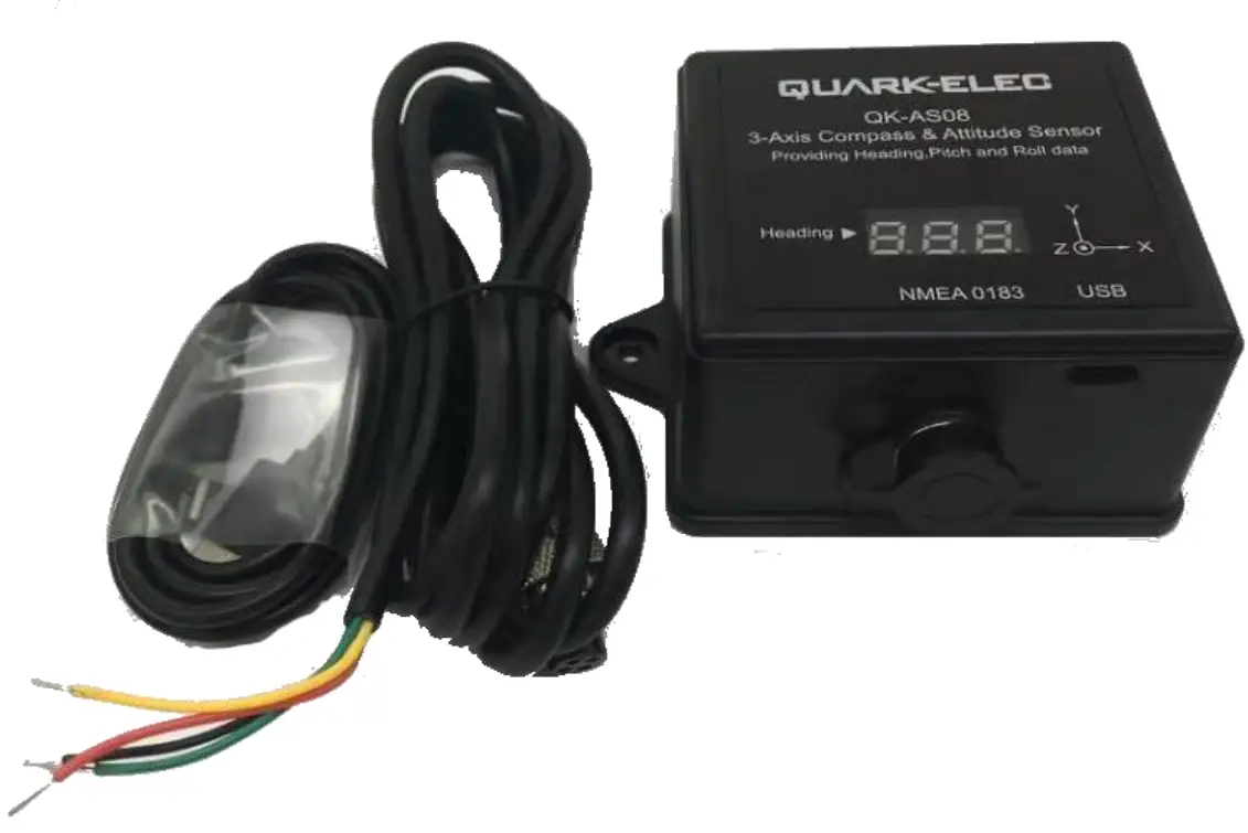 QUARK ELEC QKAS08 3Axis Compass and Attitude Sensor with NMEA 0183 and USB Output - fig