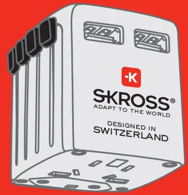 SKROSS PRO Light USB World Universal Travel Adapter with Earth Connection - USB CHARGERS