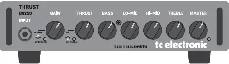 tc electronic THRUST BQ500 500-250 Watt Portable Bass Head with Mosfet Premp and Thrust Compressor peoduct