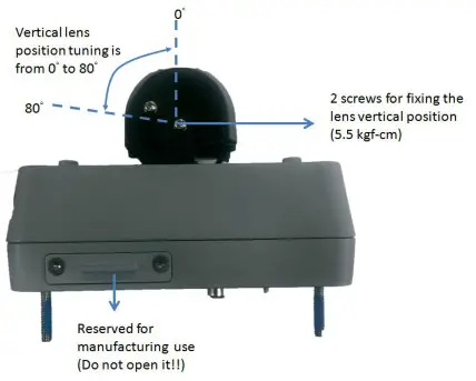 MOXA P16 1MP M12 IP Camera - Side view without top cover and dome cover