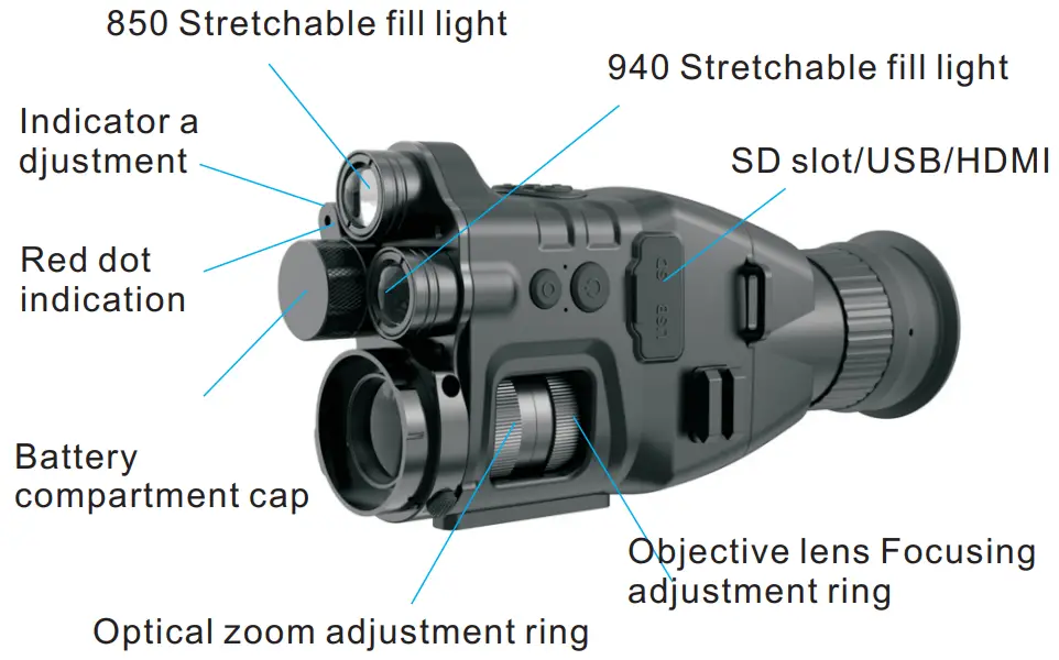 HENBAKER CY789 Digital Night Vision Scope - Overview