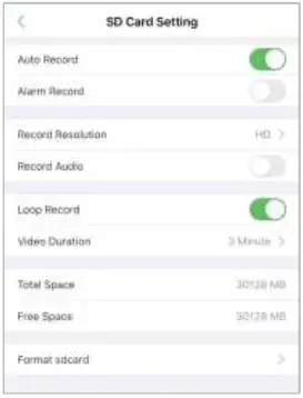 S3 1080P Full HD Camera 2 In-1 Charger - SD Card Settings