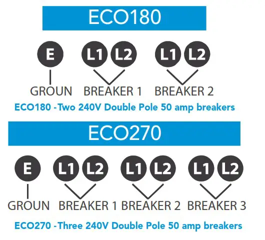 marey ECO180 Electric Tankless Water Heater - Electrical Connections