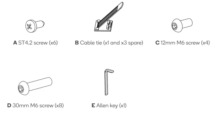 kogan ET150 Series ELSTDUSBWWA Standing Desk with USB Port User Guide - Hardware