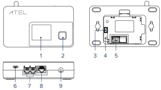 ATEL V810 4G LTE Phone Hub - Device Display