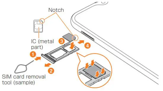 SAMSUNG SCV49 Galaxy A32 Smartphone - Attaching SIM Card