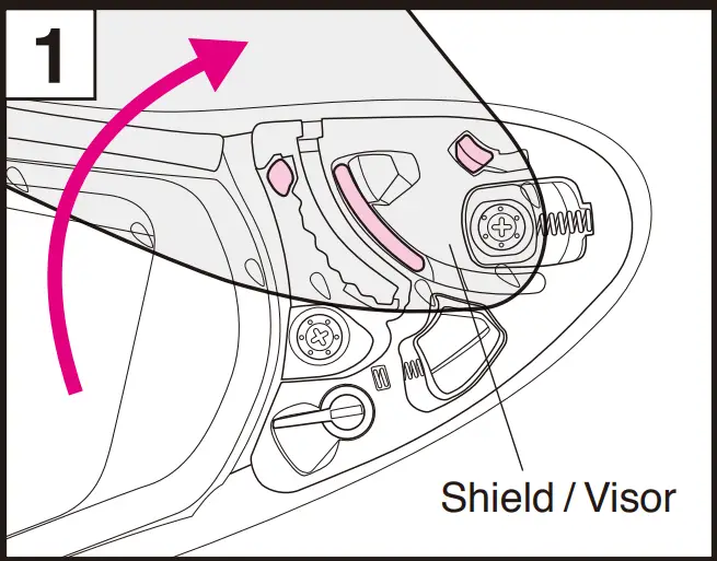 SHOEI CWR F2 Smoke Mirror Shield - Sheild Visitor 1