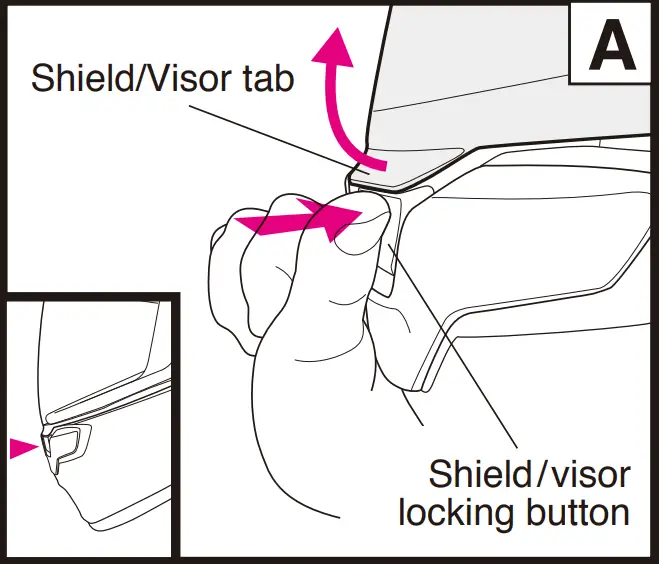 SHOEI CWR F2 Smoke Mirror Shield - Sheild Visitor tab A