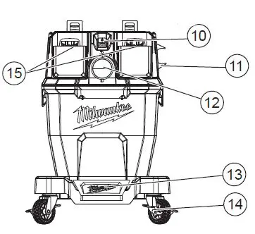 milwaukee 0920-20 9 Gallon Dual-Battery Wet-Dry Vacuum-3