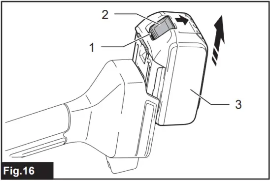Installing or removing battery cartridge