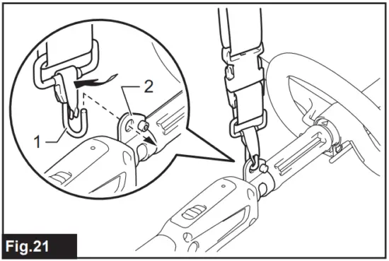 Attaching the shoulder harness