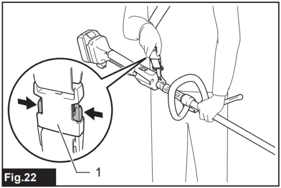 Attaching the shoulder harness