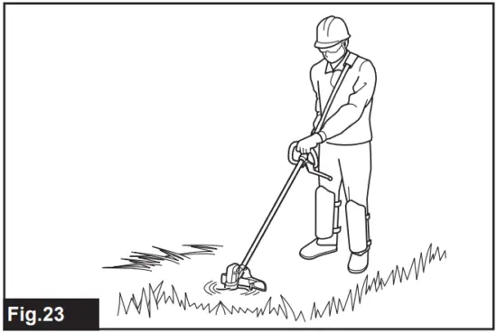 Correct handling of the tool