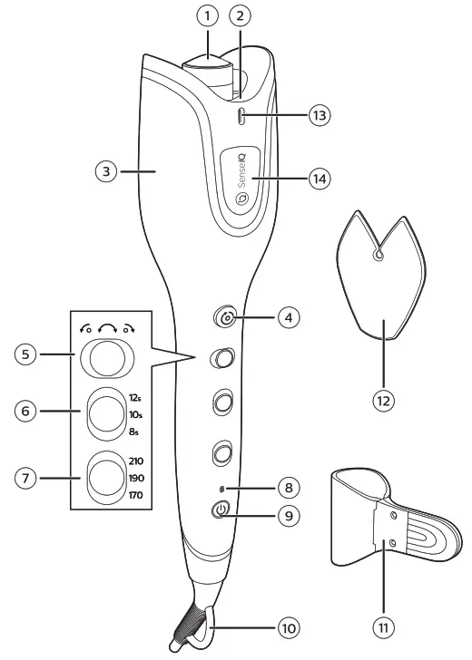 PHILIPS BHB886 Automatic Hair Curler - fig