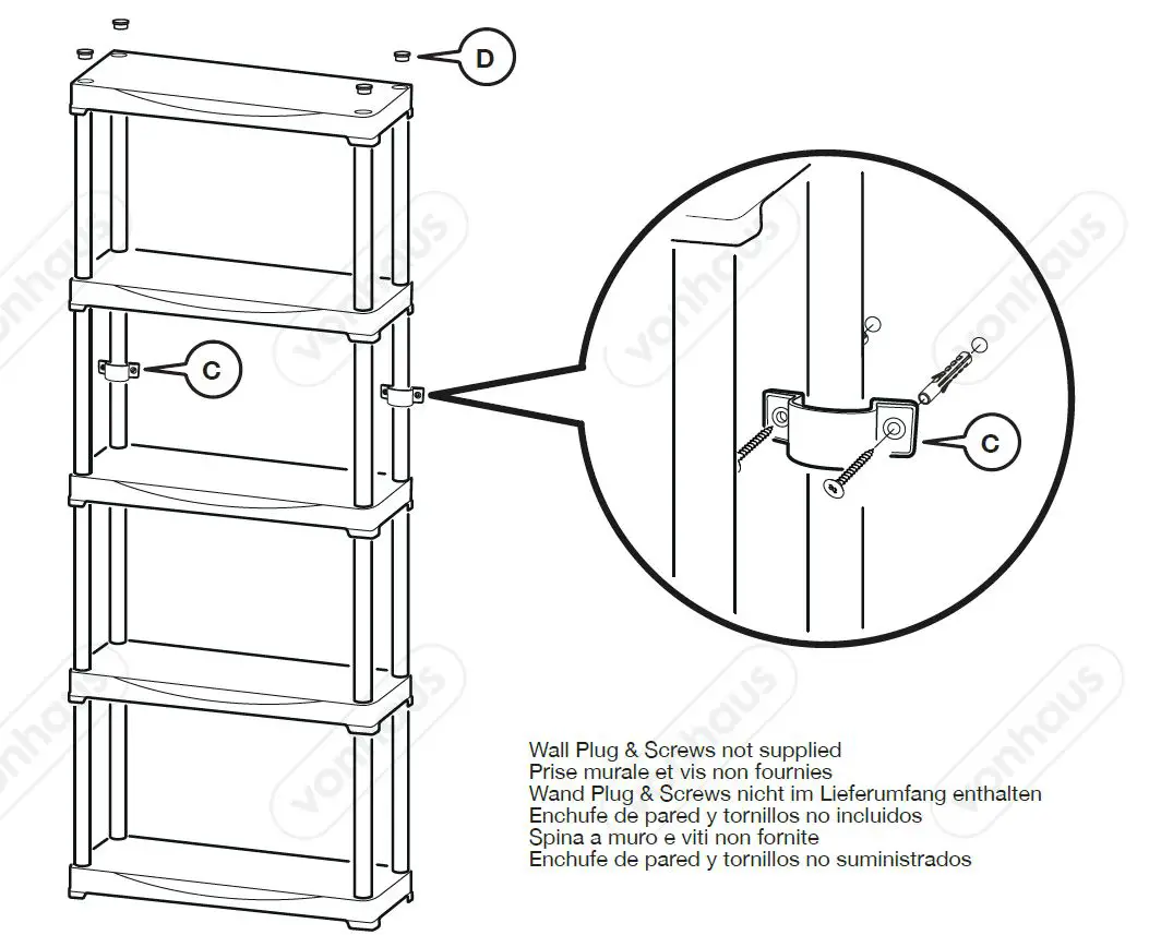 VonHaus-3500132-5-Tier-Black-Shelving-4