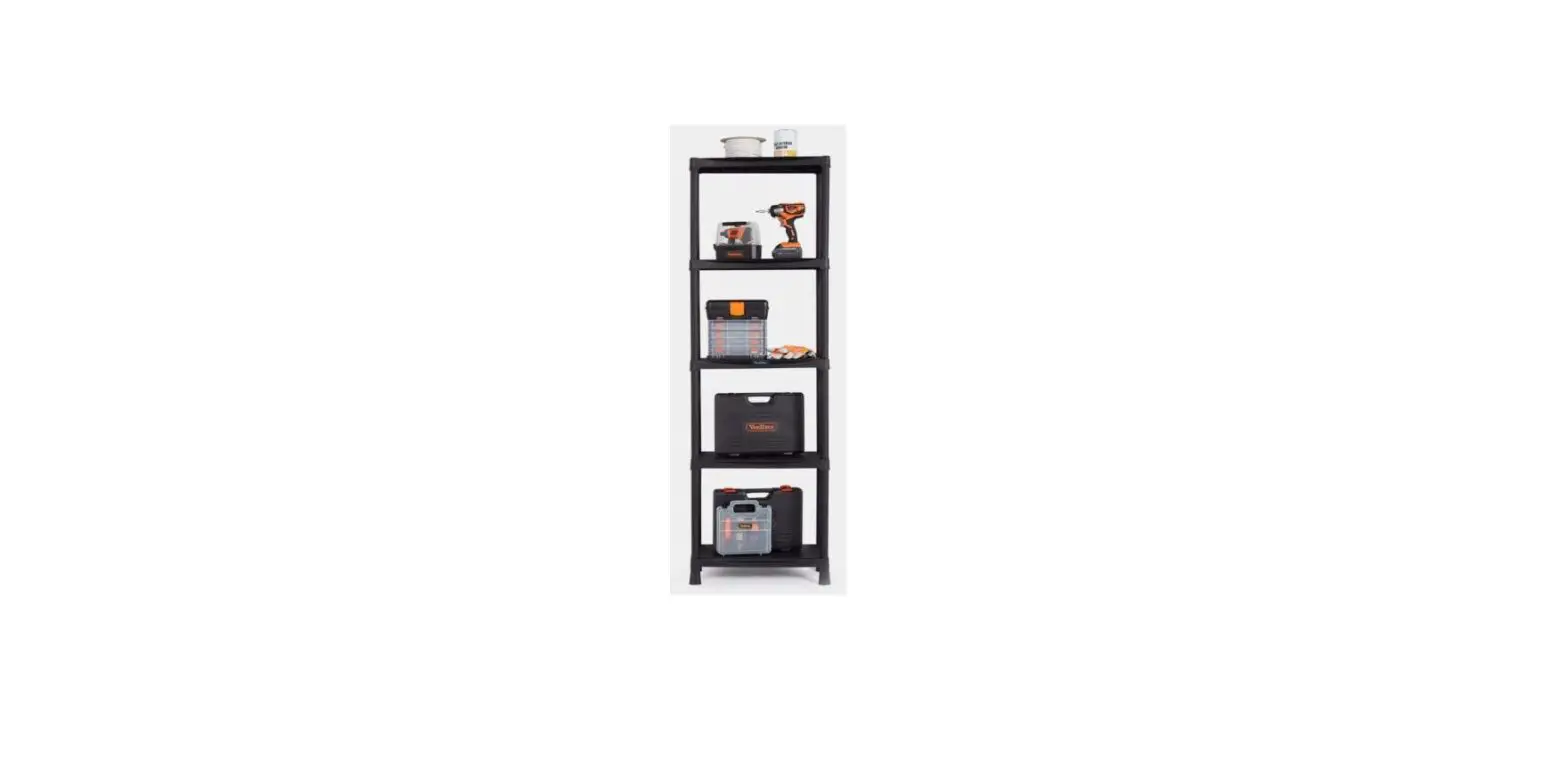 Vonhaus 3500132 5 Tier Black Shelving Unit Instructions