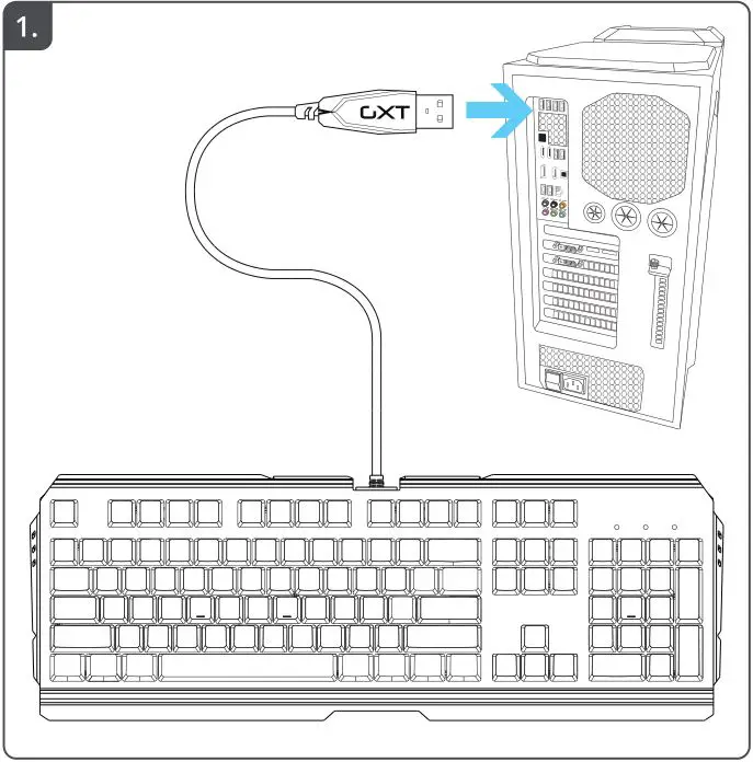 Trust Scarr Mechanical Keyboard - Connection