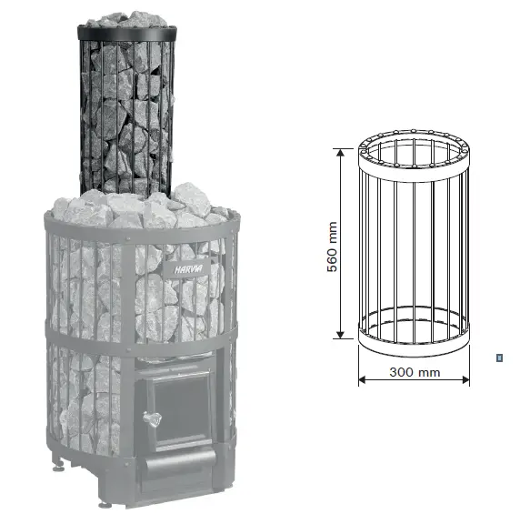 EAC WL300 Smoke Pipe Cover With stones fig 1