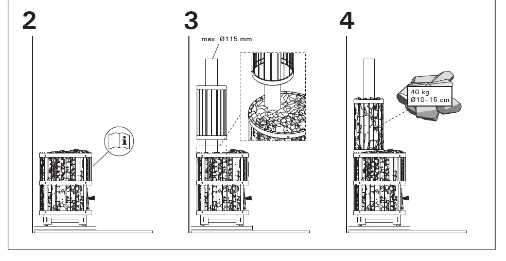 EAC WL300 Smoke Pipe Cover With stones fig 4