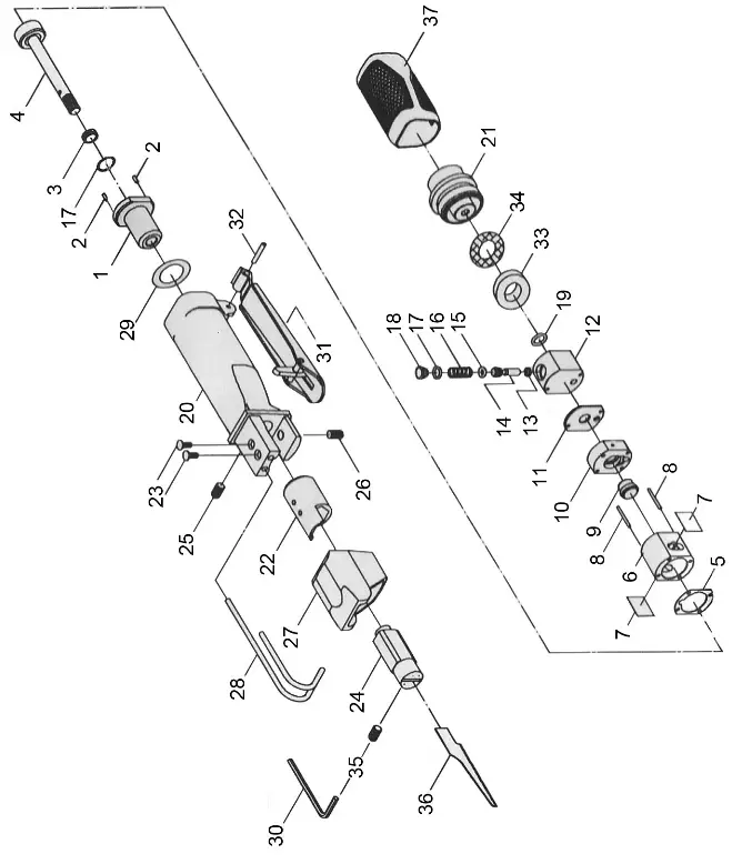 Clarke X-Pro CAT167 Air Sabre Saw - fig6