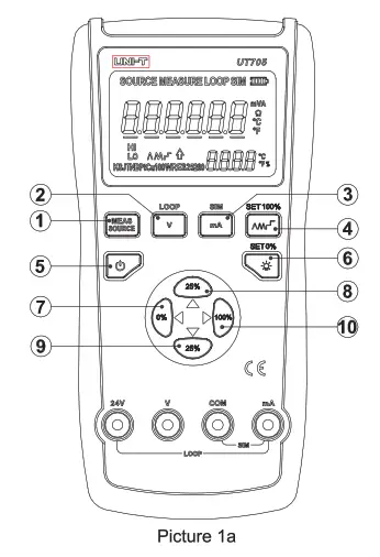UNI T UT705 Current Loop Calibrator - fig 1