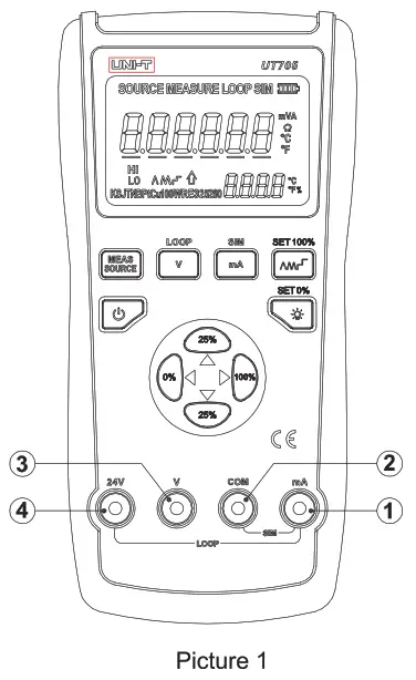 UNI T UT705 Current Loop Calibrator - fig