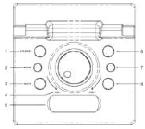 iCES IBT 6 Bluetooth Speaker Tower with FM Radio and USB - Top panel