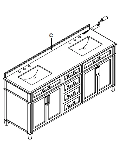 THE HOME DEPOT Caville 72 Inch Double Vanity Instruction FIG 10