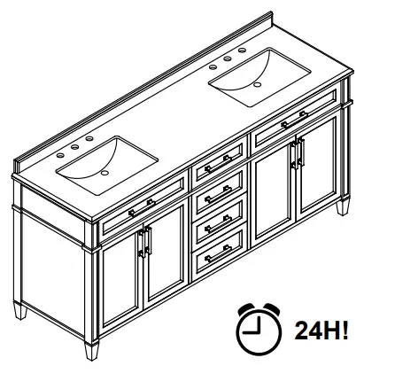 THE HOME DEPOT Caville 72 Inch Double Vanity Instruction FIG 12