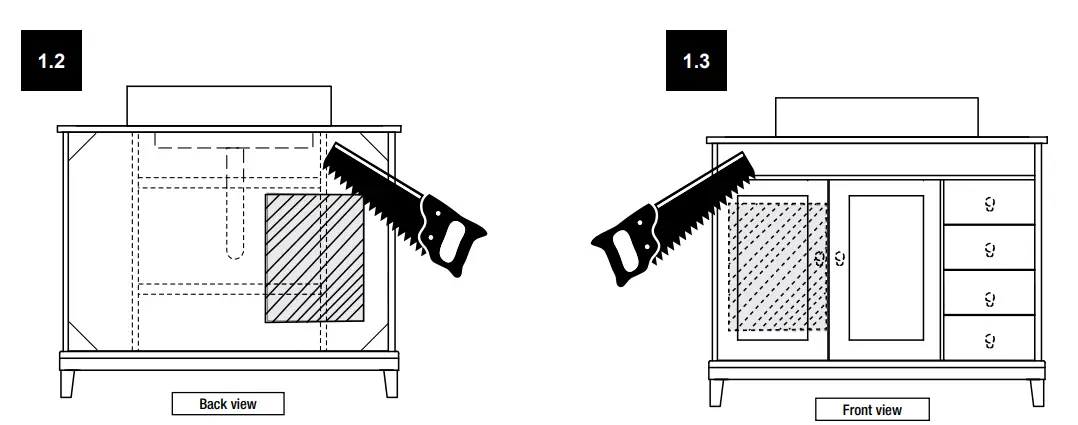 THE HOME DEPOT Caville 72 Inch Double Vanity Instruction FIG 5