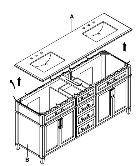 THE HOME DEPOT Caville 72 Inch Double Vanity Instruction FIG 7