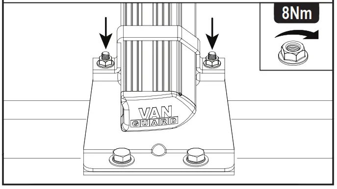 VANGUARD VG2865 Ulti Bar Van Roof Bars - Tighten4