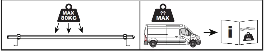 VANGUARD VG2865 Ulti Bar Van Roof Bars - manufacturer’