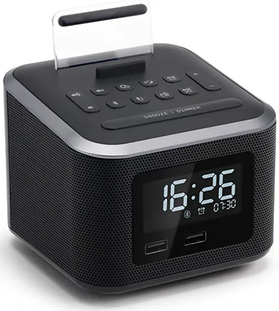 PHILCO-PAR1012BT-GR-1.2-Inch-Dual-Alarm-Clock-Radio-with-USB-Charging-with-Bluetooth-product-image