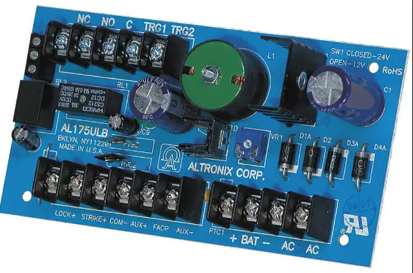 Altronix Al175ulb Access Control Power Supply Instructions