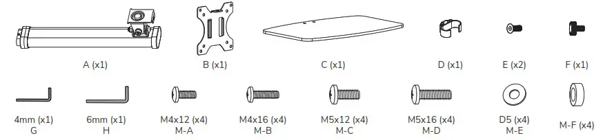 Neomounts FPMA-D890 Monitor Desk - PARTS