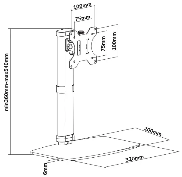 Neomounts FPMA-D890 Monitor Desk