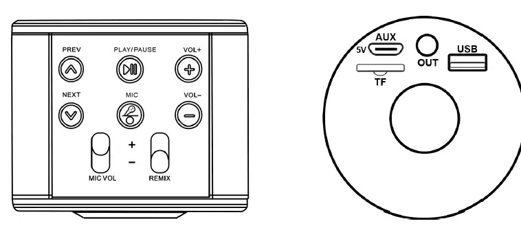 anko 43205752 Bluetooth Karaoke Microphone with Speaker fig (1)