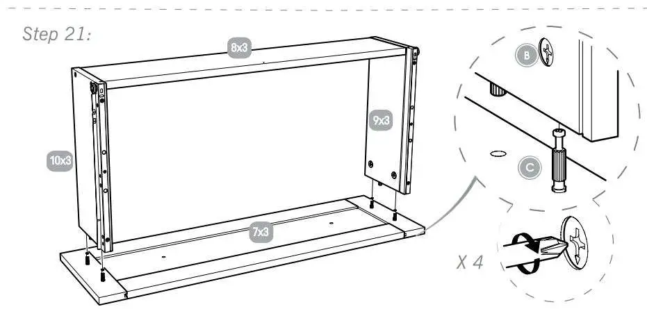 Silver Cross 1122920 Bromley Dresser Instruction Manual - How to Install 21